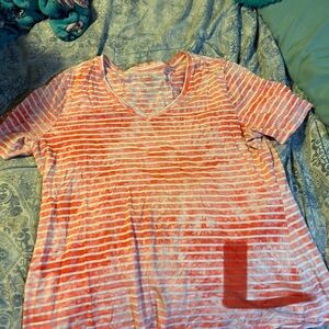 Vibrant Striped V-Neck Tee